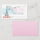 Diapers voor Bébé Diaper Raffle Insert Visitekaartje (Voorkant / Achterkant)