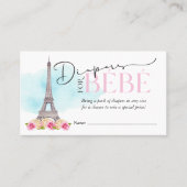 Diapers voor Bébé Diaper Raffle Insert Visitekaartje (Voorkant)