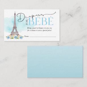 Diapers voor Bébé Diaper Raffle Insert Visitekaartje