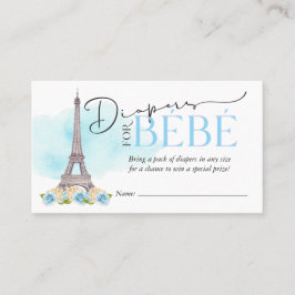 Diapers voor Bébé Diaper Raffle Insert Visitekaartje