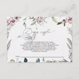 Diapewr raffle Kaart - Baby shower - Rustiek