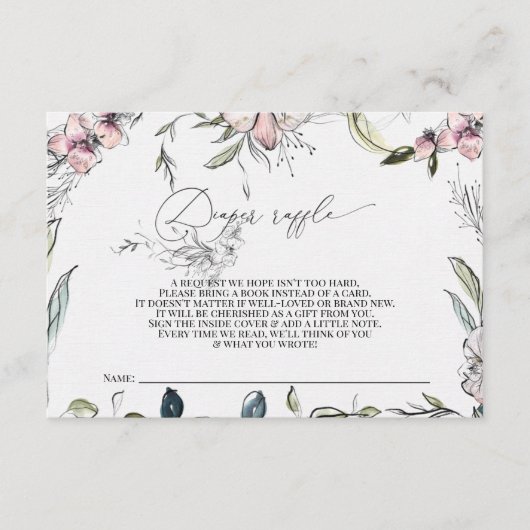 Diapewr raffle Kaart - Baby shower - Rustiek (Voorkant)