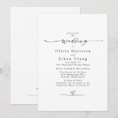 Diaphanie - Elegante bruiloft uitnodiging (Voorkant / Achterkant)