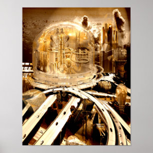 Diaphanische koepeldruk poster