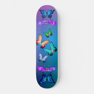 Diaphanous Butterflies Aqua Dragonfly Mandala S Persoonlijk Skateboard