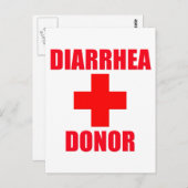 Diarree Donor Briefkaart (Voorkant / Achterkant)