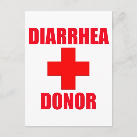 Diarree Donor Briefkaart (Voorkant)