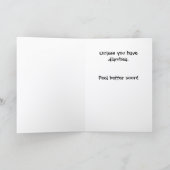 Diarrhea Get Well Card  TPA-1 Kaart (Binnen)