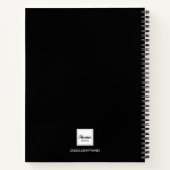 Diary black white foto monogram script notitieboek (Achterkant)