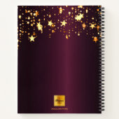 Diary burgundy Gold sterren geometrische bloemen Notitieboek (Achterkant)