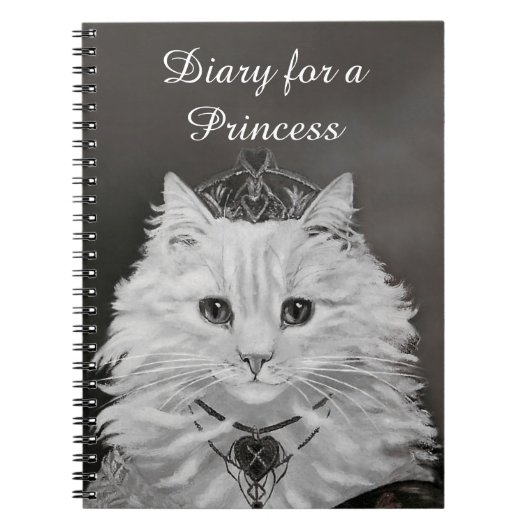 Diary for a Princess - Cat Queen of Hearts Notitieboek (Voorkant)