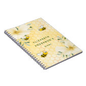 Diary happy beien yellow floral college oordeelde notitieboek (Rechterzijde)