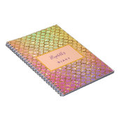 Diary mermaid scales roze glitter college regeert notitieboek (Rechterzijde)