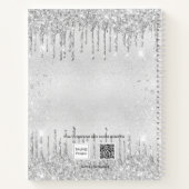 Diary Silver floral blush roze name 2022 Notitieboek (Achterkant)