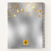 Diary Silver Goud Foral Burgundy monogram Notitieboek (Achterkant)