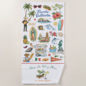 Días de Sol y Mar | Monogram Puerto Vallarta Strandlaken (Voorkant)