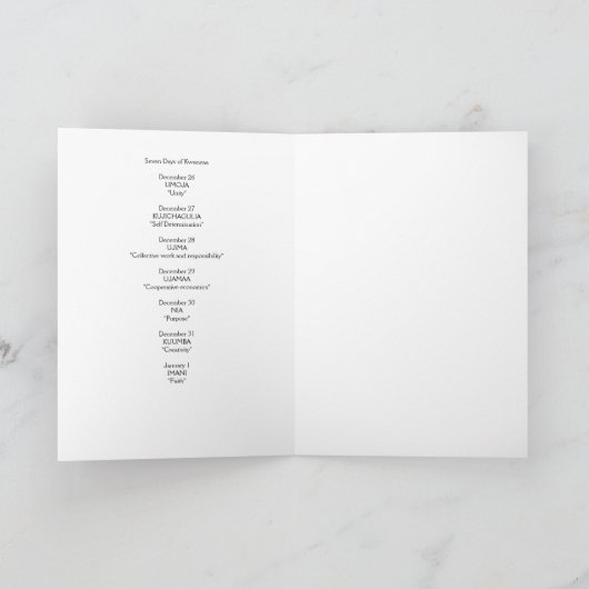 "Diaspora de kaart van Kwanzaa van het Dekbed" (Binnen)