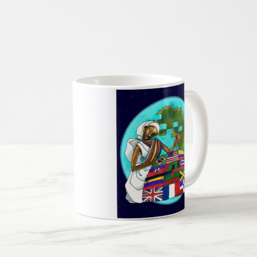 "Diaspora Quilt" keramische mok (Voorkant rechts)