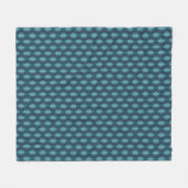 Diatom Algae Ogee Blue Fleece Blanket (Voorkant (Horizontaal))