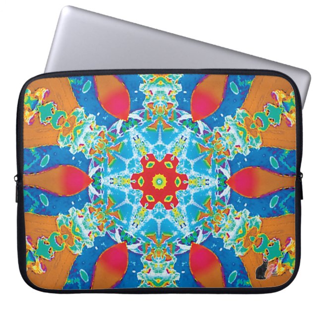 Diatome Kaleidoscoop laptophoes Laptop Sleeve (Voorkant)