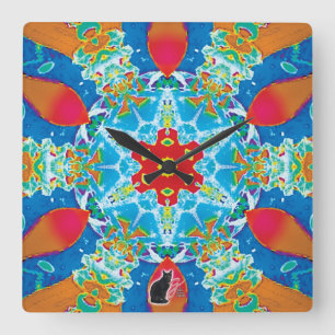 Diatome Kaleidoscoop Vierkante Klok