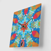 Diatome Kaleidoscoop Vierkante Klok (Hoek)