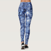Diatomeeën in de blauwe oceaan leggings (Achterkant)