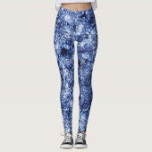 Diatomeeën in de blauwe oceaan leggings (Voorkant)