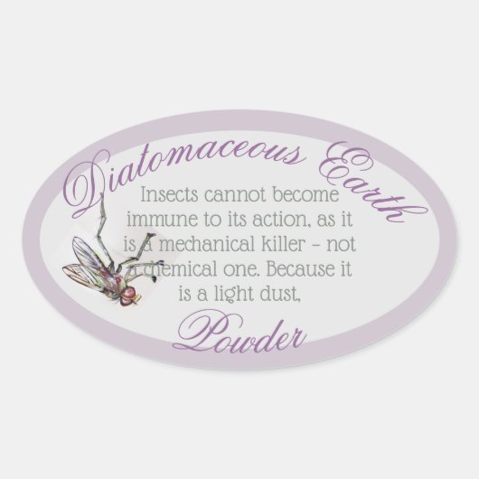 Diatomeeënaarde ovale sticker (Voorkant)