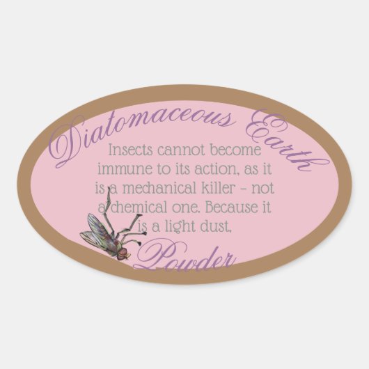 Diatomeeënaarde ovale sticker (Voorkant)