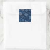 Diatomen - microscopisch zee leven vierkante sticker (Tas)