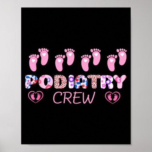 Diatry Crew Footprint Leopard Diatrist Valentine's Poster (Voorkant)