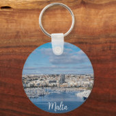 Diavoorhaven met moderne gebouwen en boten sleutelhanger (Voorkant)