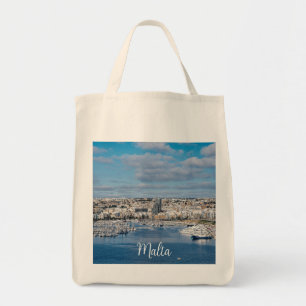 Diavoorhaven met moderne gebouwen en boten tote bag