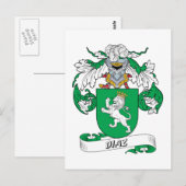 Diaz Family Crest Briefkaart (Voorkant / Achterkant)