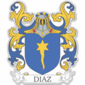 Diaz Family Crest Sticker (Voorkant)