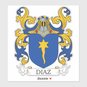 Diaz Family Crest Sticker
