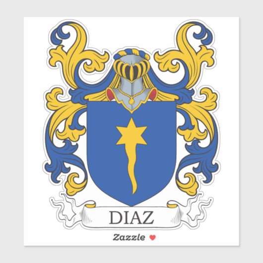 Diaz Family Crest Sticker (Vel)