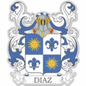 Diaz Family Crest Sticker (Voorkant)
