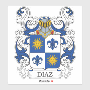 Diaz Family Crest Sticker