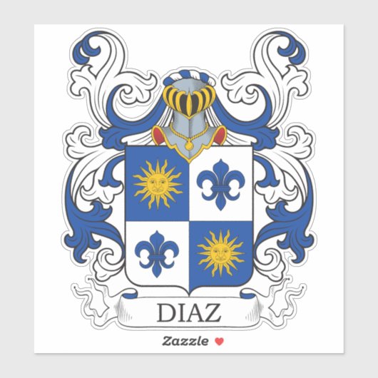 Diaz Family Crest Sticker (Vel)