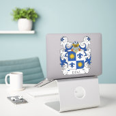 Diaz Family Crest Sticker (Laptop op bureau)