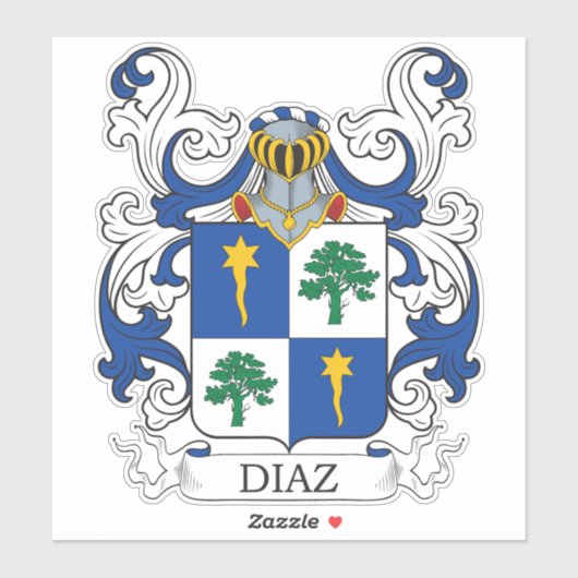 Diaz Family Crest Sticker (Vel)