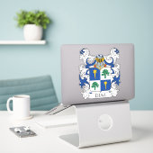 Diaz Family Crest Sticker (Laptop op bureau)
