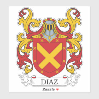 Diaz Family Crest Sticker