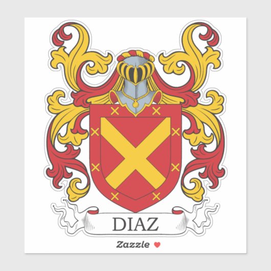 Diaz Family Crest Sticker (Vel)