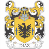 Diaz Family Crest Sticker (Voorkant)