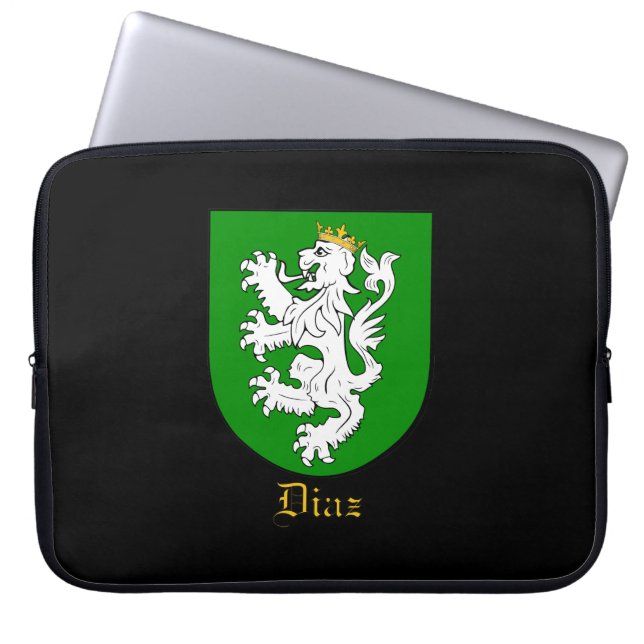 Diaz Family Shield Electronics Bag Laptop Sleeve (Voorkant)