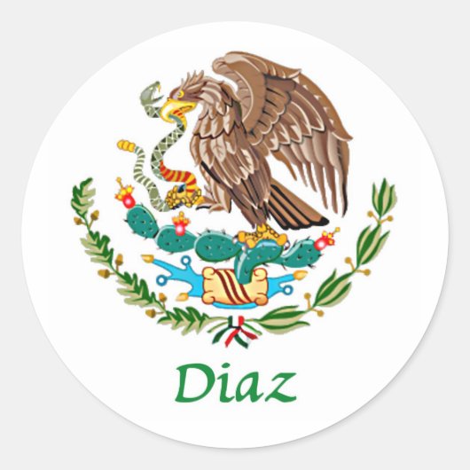 Diaz Mexicaans nationaal zegel (Voorkant)
