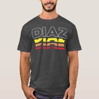 Diaz voornaam grappige vintage zonsondergang Diaz T-shirt